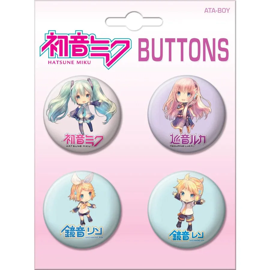 4 Button Set: Hatsune Miku Set 1