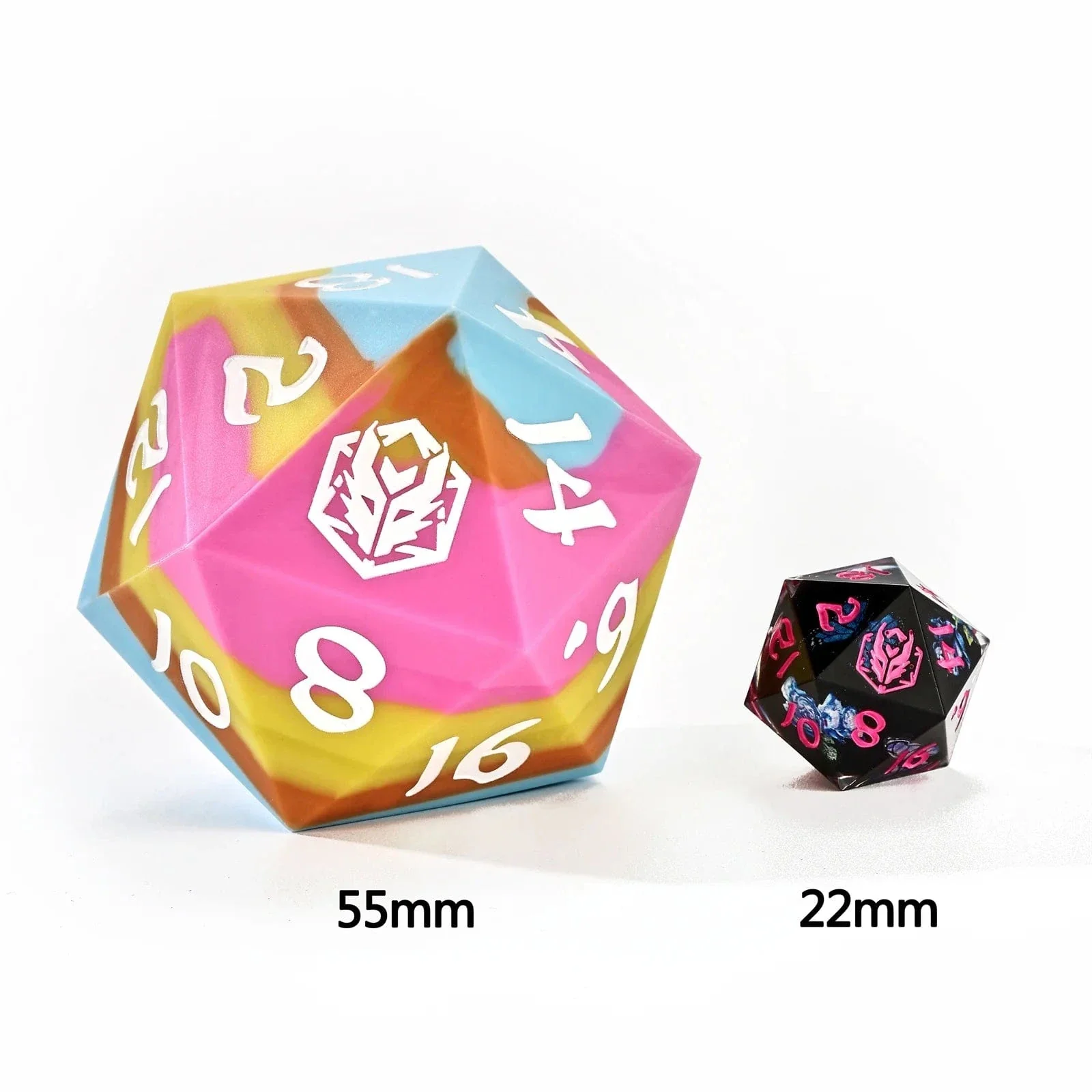 HY00428: 55mm Chonk Rubber Silicon D20 - Radiant Whispers - Image 3