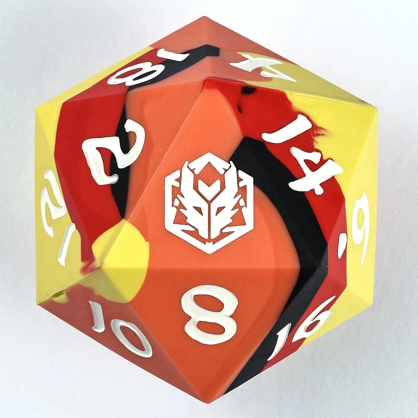HY00424: 55mm Chonk Rubber Silicon D20- The Fire Ball