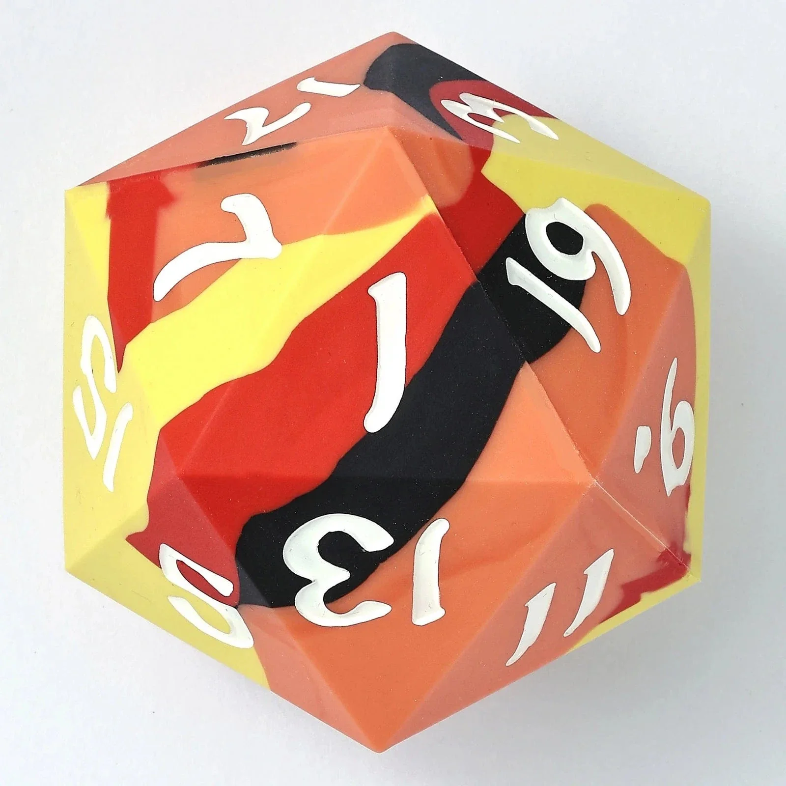 HY00424: 55mm Chonk Rubber Silicon D20- The Fire Ball - Image 2