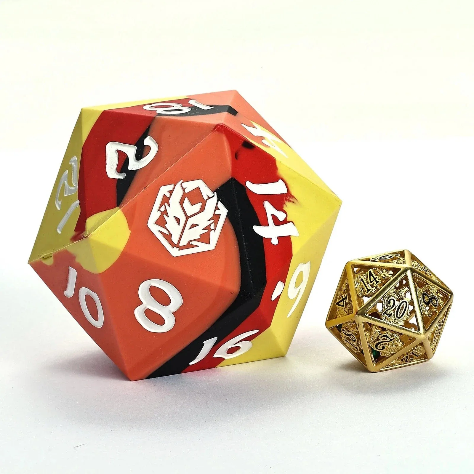 HY00424: 55mm Chonk Rubber Silicon D20- The Fire Ball - Image 3