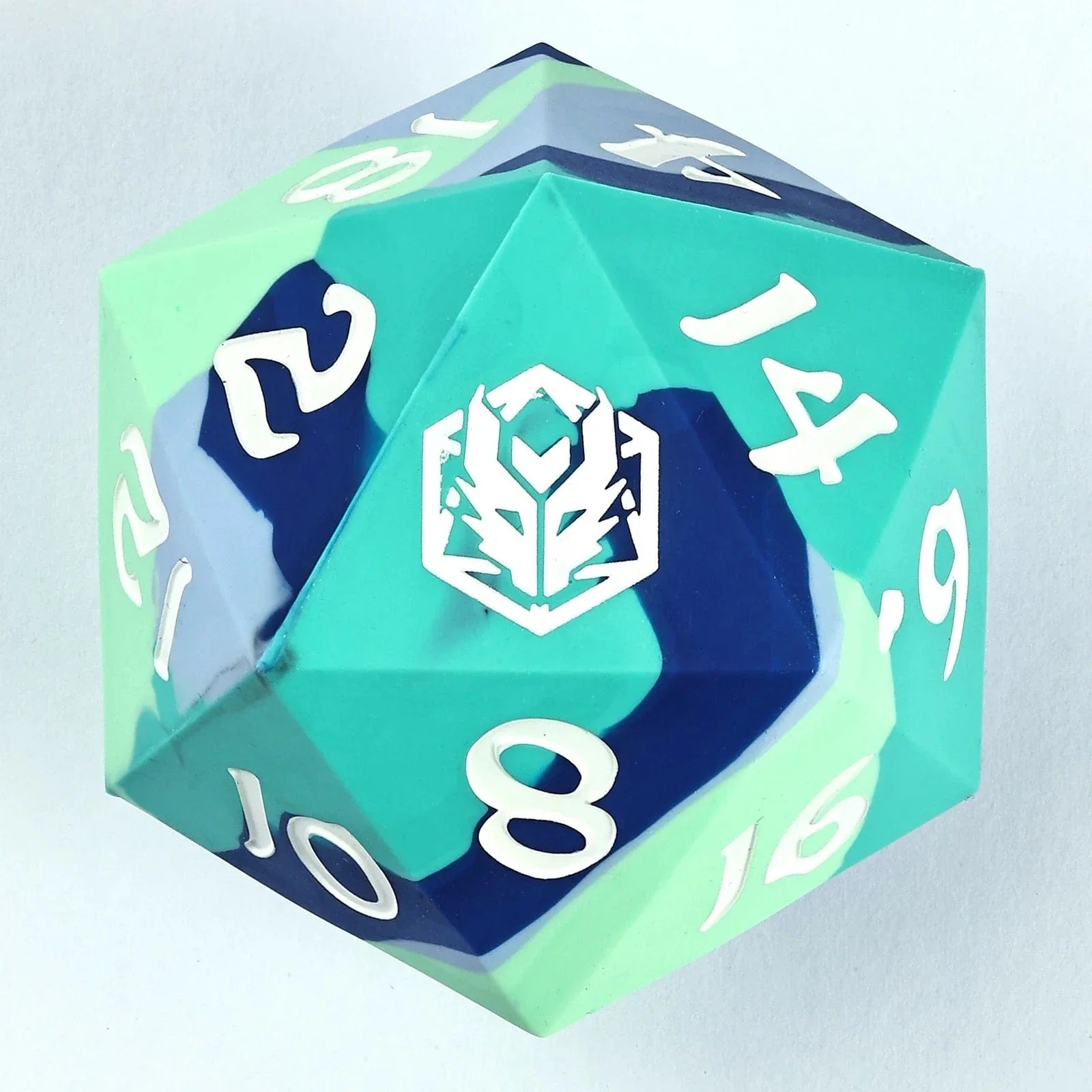 HY00425: 55mm Chonk Rubber Silicon D20- The Ice Ball