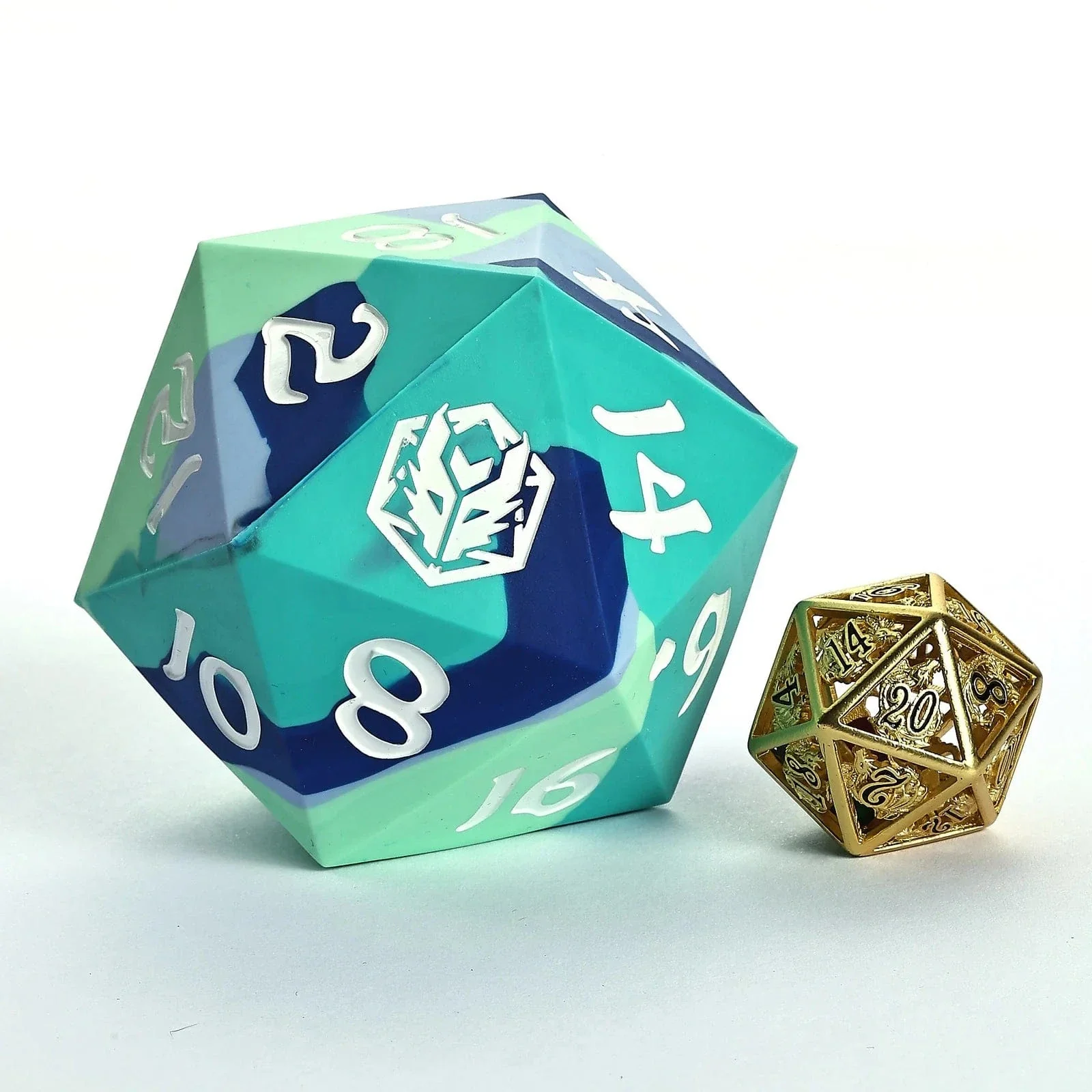 HY00425: 55mm Chonk Rubber Silicon D20- The Ice Ball - Image 2