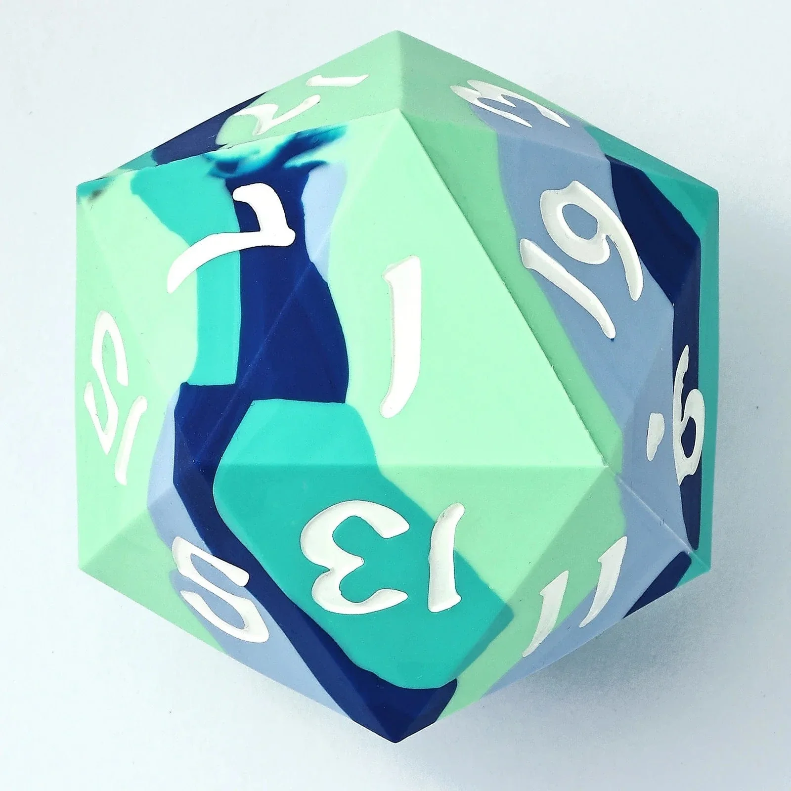 HY00425: 55mm Chonk Rubber Silicon D20- The Ice Ball - Image 3