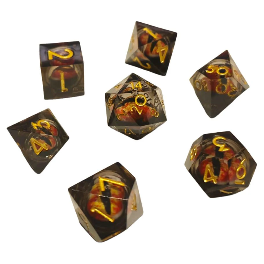 7 Dice Set: ICU Liquid Core - Crimson