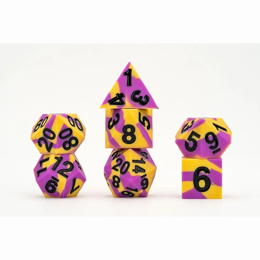 7-Die Set 16mm: Sharp Edge Silicone Dice - Intersex