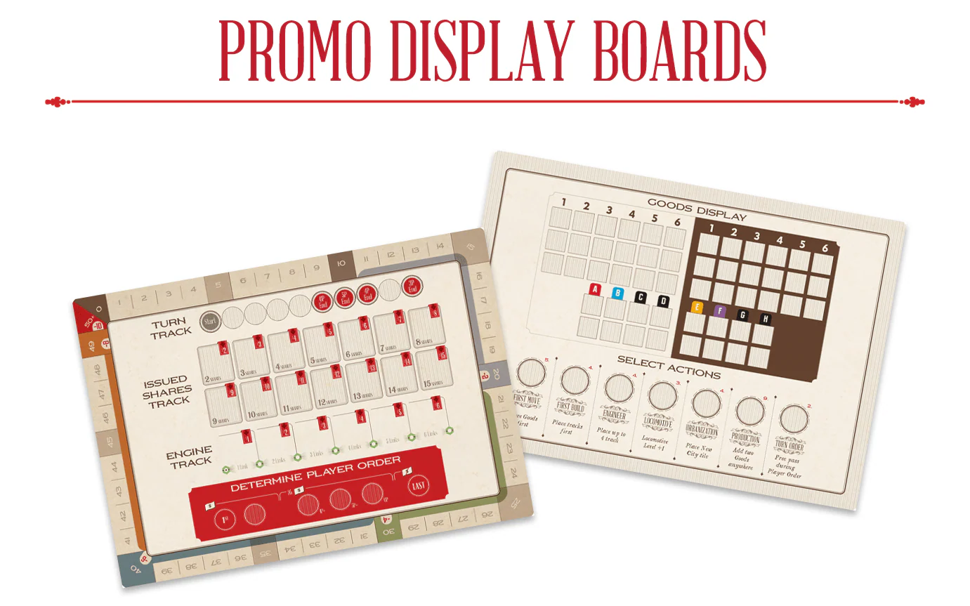 Age of Steam Deluxe: Promo Display Boards (Pre-Order)