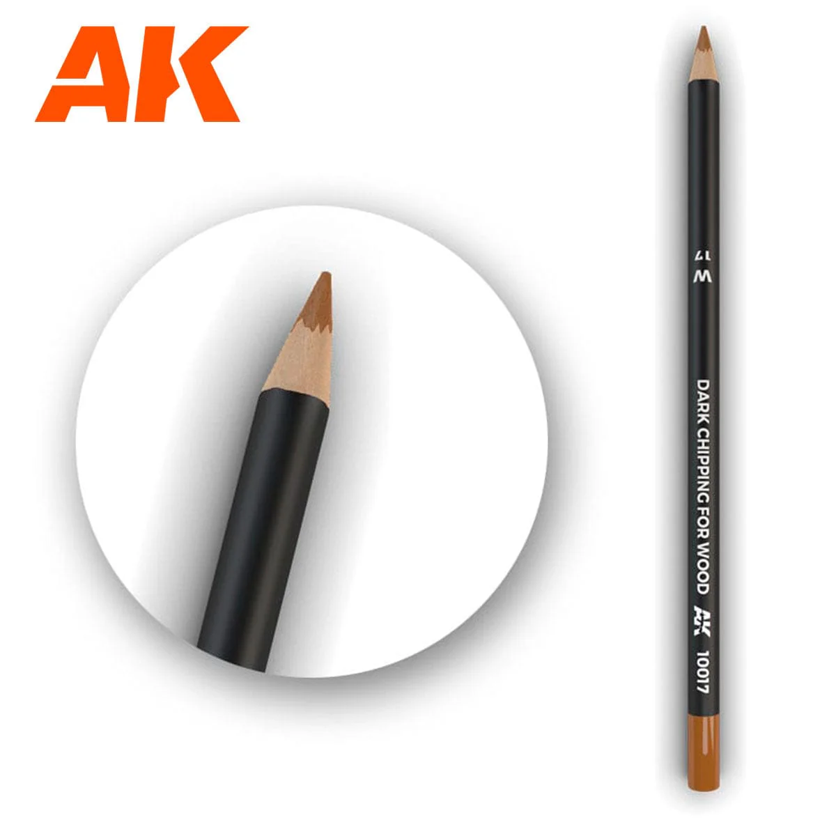 AK10017 AK Interactive: Weathering Pencils for Modelling - Dark Chipping for Wood