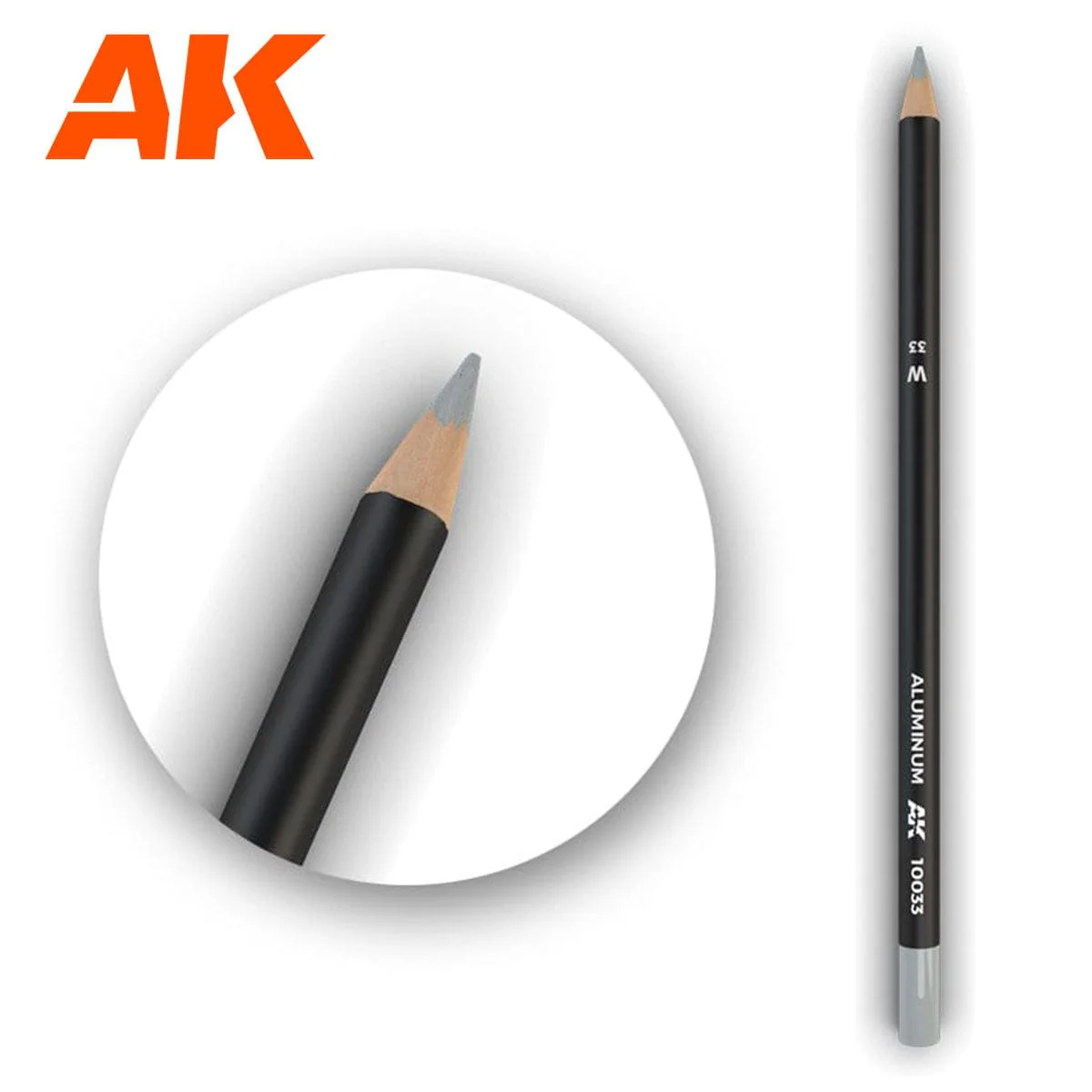 AK10033 AK Interactive: Weathering Pencils for Modelling - Aluminium