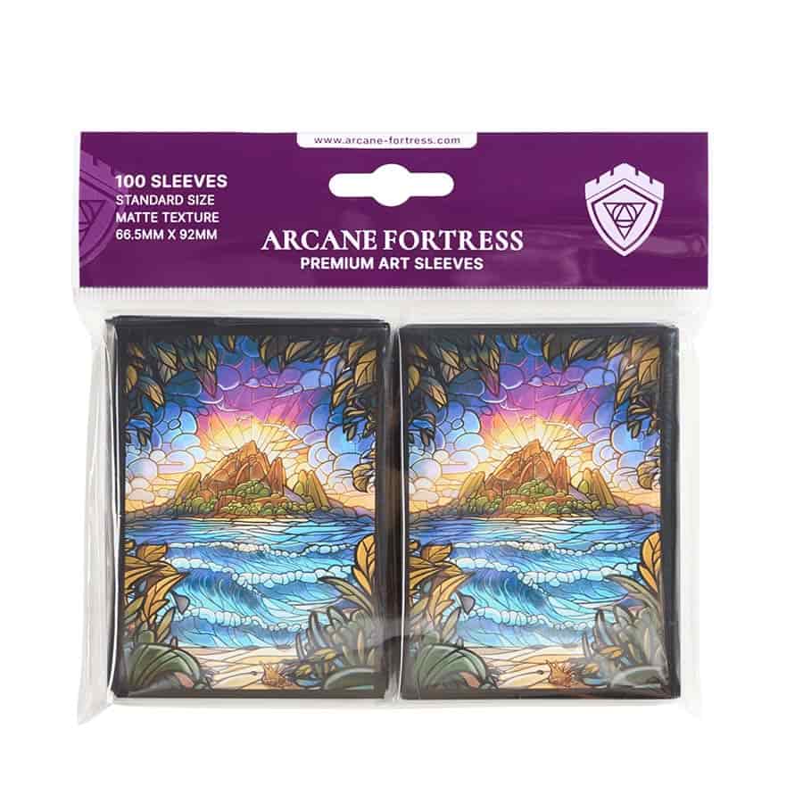 Arcane Fortress: Stained Glass: Hidden Island Sleeves 100ct