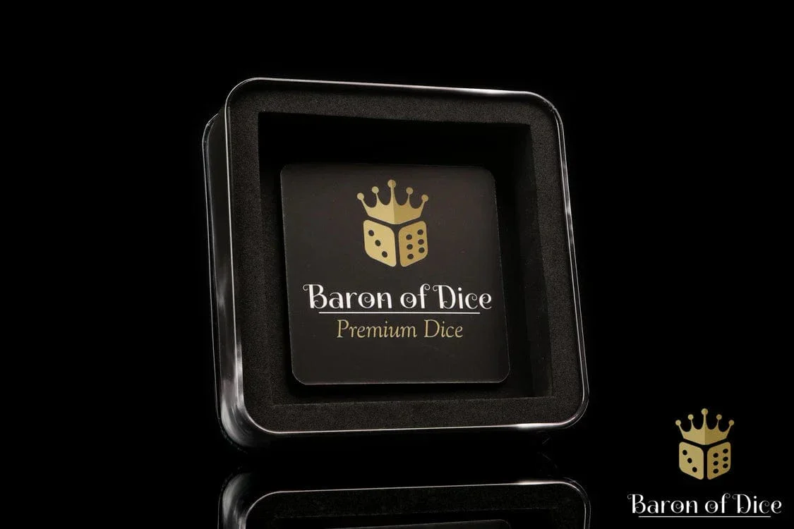 Baron of Dice: Children of Profligacy - Silver 16mm Dice (Square Corner)
