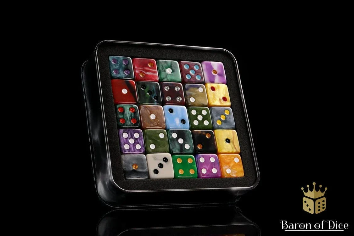 Baron of Dice: Children of Profligacy - Silver 16mm Dice (Square Corner) - Image 2