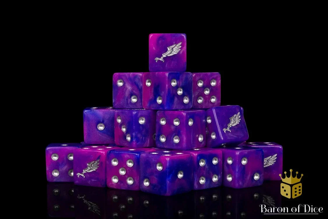 Baron of Dice: Children of Profligacy - Silver 16mm Dice (Square Corner) - Image 3