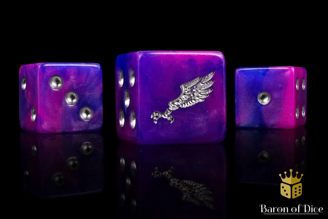 Baron of Dice: Children of Profligacy - Silver 16mm Dice (Square Corner) - Image 4