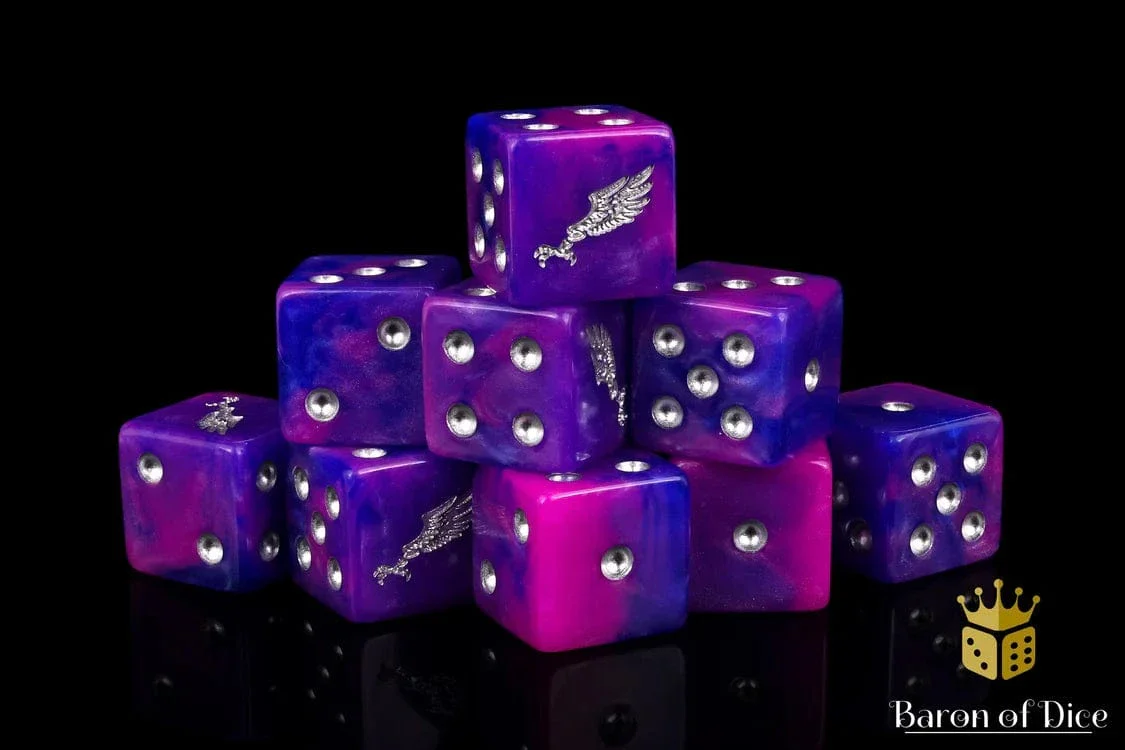 Baron of Dice: Children of Profligacy - Silver 16mm Dice (Square Corner) - Image 5