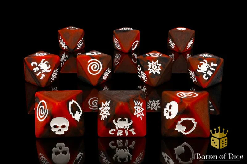 Baron of Dice: Electric Spider D8 Dice Set