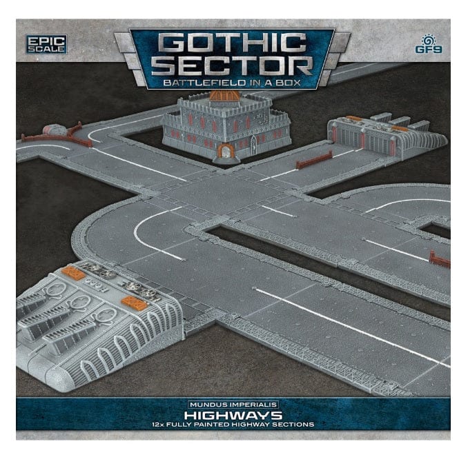 Battlefield in a Box: Mundus Imperialis - Highways, Roads, and Craters (Damaged x9)