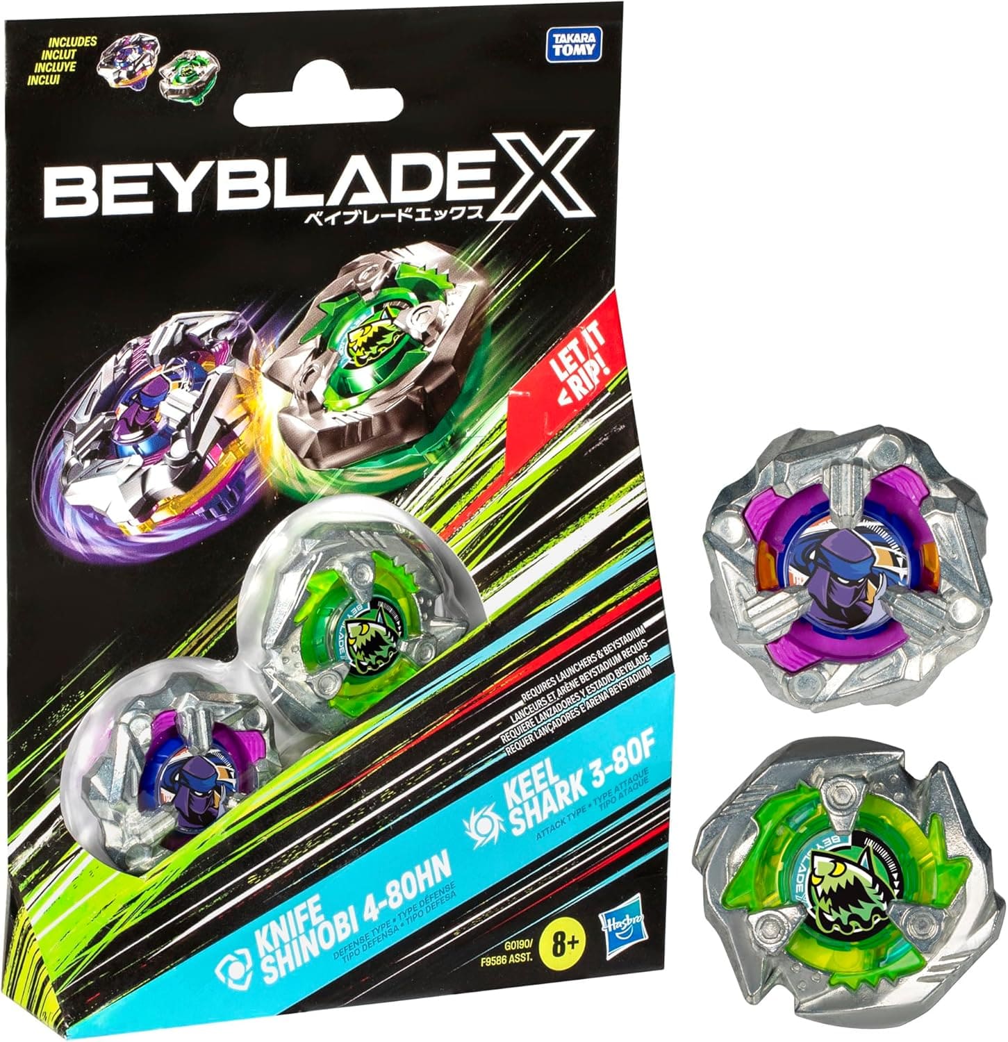 Beyblade X: Knife Shinobi 4-80HN vs. Keel Shark 3-80F - Image 3