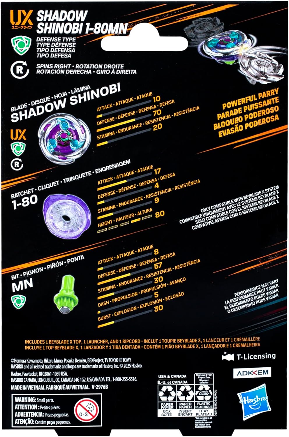 Beyblade X: Starter Set - Shadow Shinobi 1-80MN - Image 3