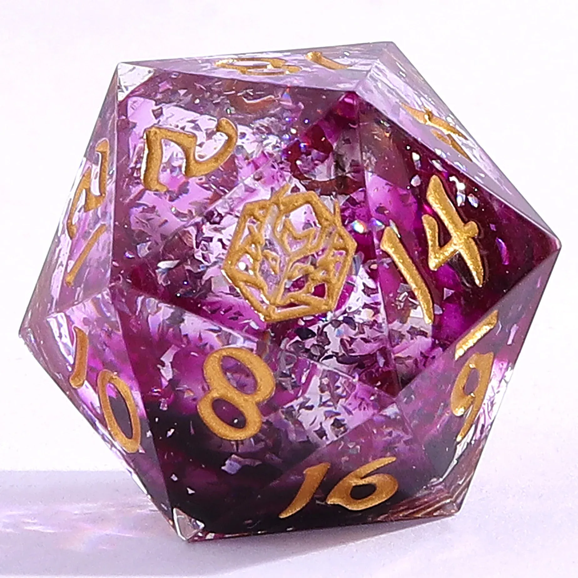 BRR099: Captured Magic Sharp Edge Resin Dice - Sorcerer’s Mist - Image 2