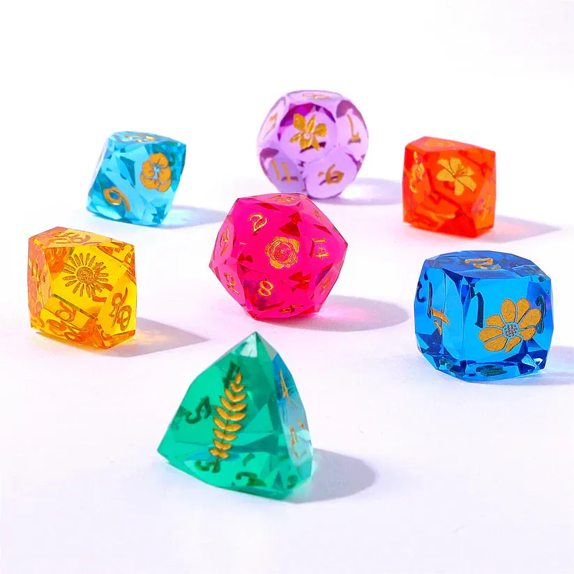 BRR113: Captured Magic Luster Cut Resin - Bouquet of Dice