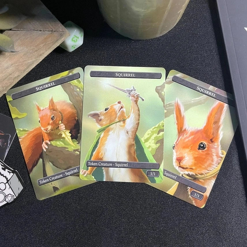 Caverns & Calicos: Squirrel and Food Token Set for Magic: The Gathering