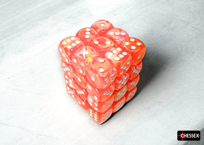 CHX27953: Chessex D6 Festive Dahlia/White Luminary Dice Block - Image 3