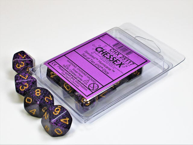 CHX25117: Chessex D10 Speckled Hurricane Set of Ten