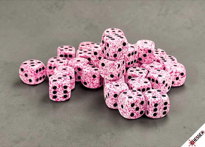 CHX25954 - Chessex Speckled Pink D6 - 36ct Dice Block (Pre-Order) - Image 2