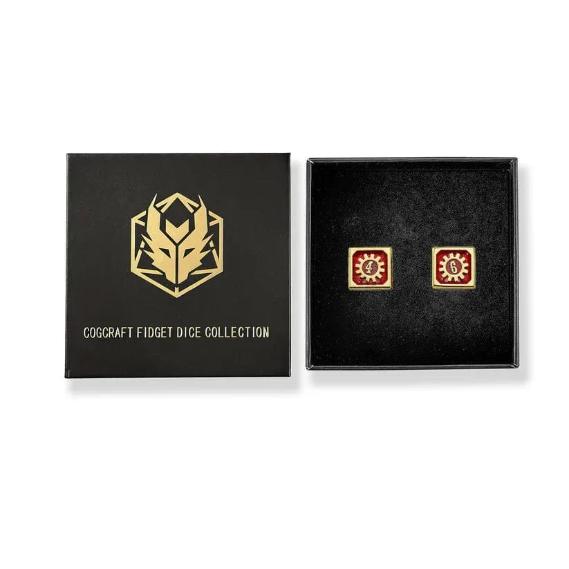 HY00481: Cogcraft Fidget 2D6 Set Emberforge - Red and Gold - Image 2