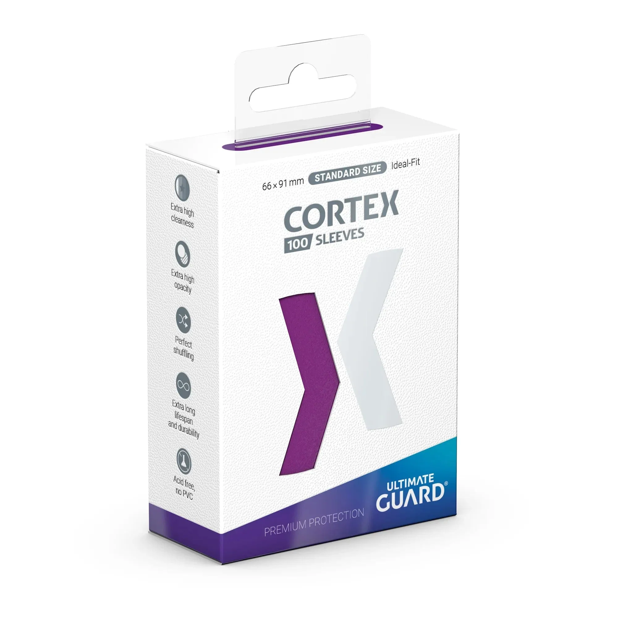 Cortex Sleeves: Standard Size Glossy Purple (100ct)