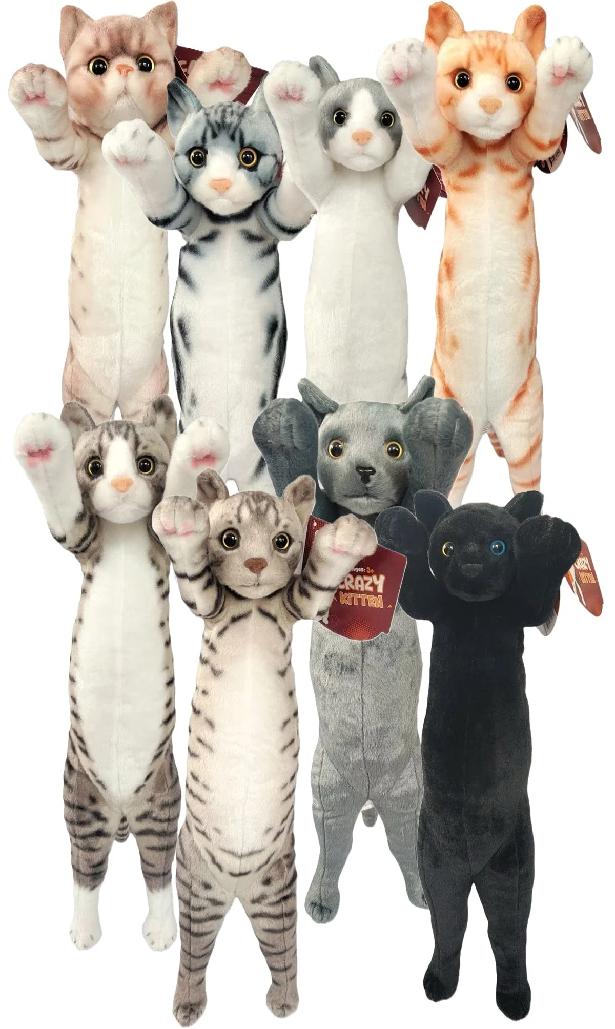 Crazy Kitten 20'' Standing Cat Plush