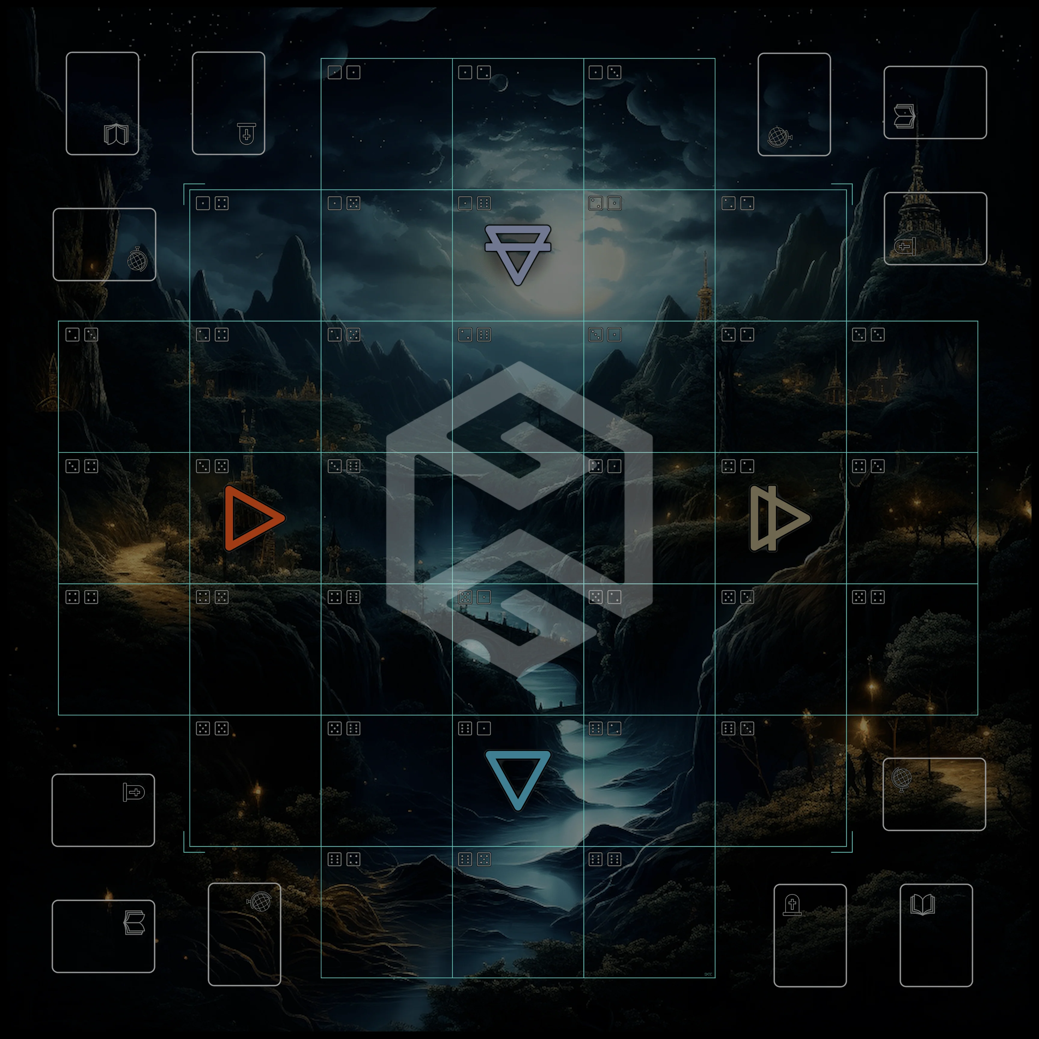 4 Player Sorcery Playmat - GG Logo
