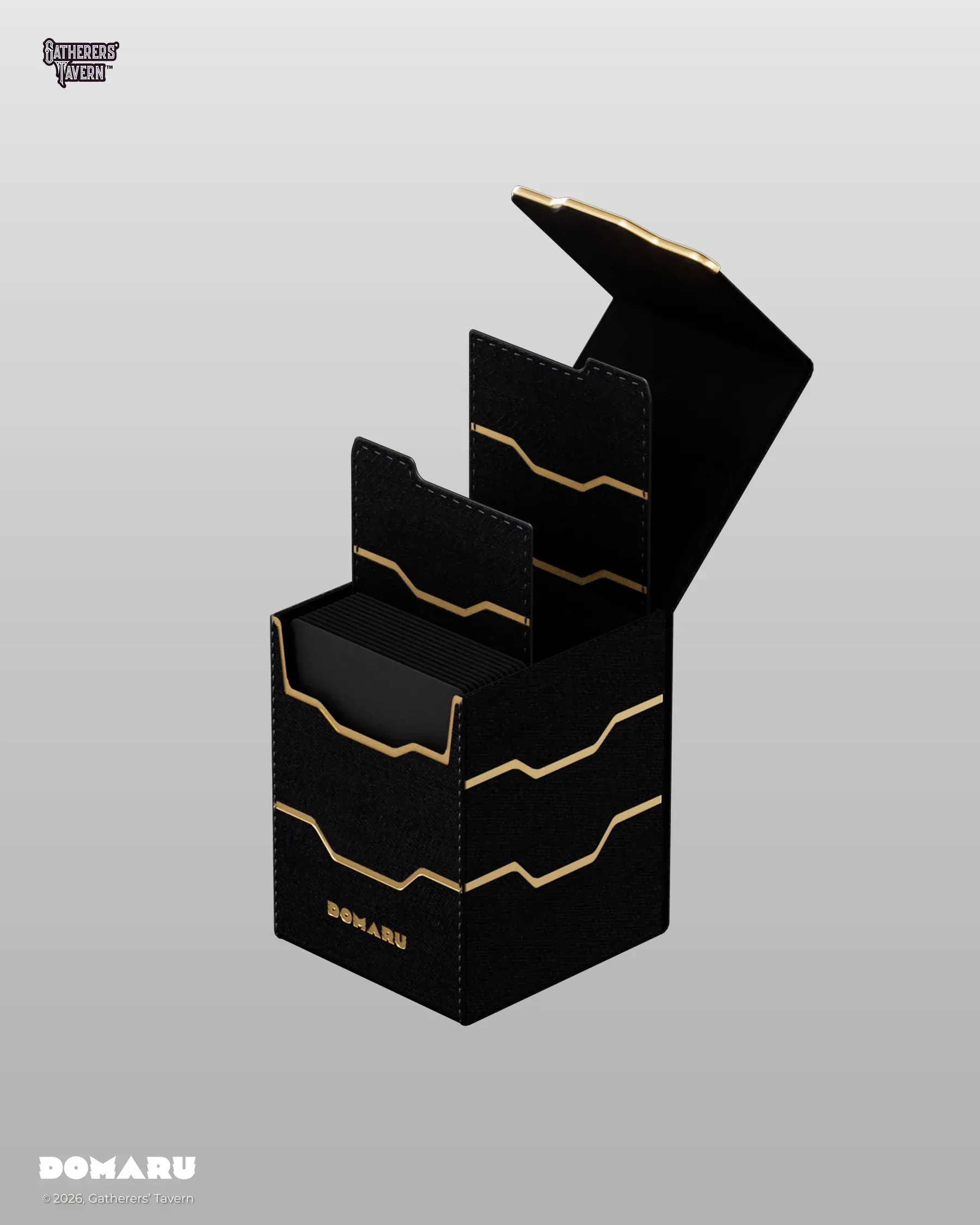 Domaru Deck Box: Armory Collection Vertex 100+ Toploader - Obsidian (Pre-Order)