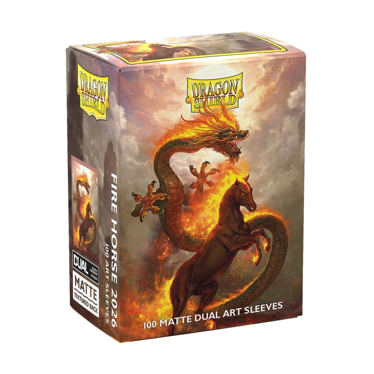 Dragon Shield: Matte Dual Art Sleeves - Lunar New Year 2026 "Fire Horse" 100ct