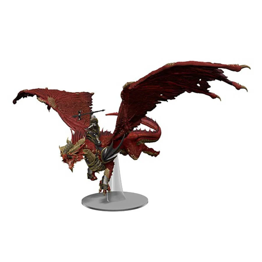 Dungeons And Dragons: Icons Of The Realms Miniatures Set 25: Dragonlance Shadow Of The Dragon: Kansaldi On Red Dragon Premium Figure