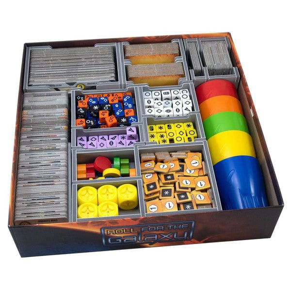 Folded Space: Board Game Insert for Roll for the Galaxy with Ambition and Rivalry Expansions Version 2
