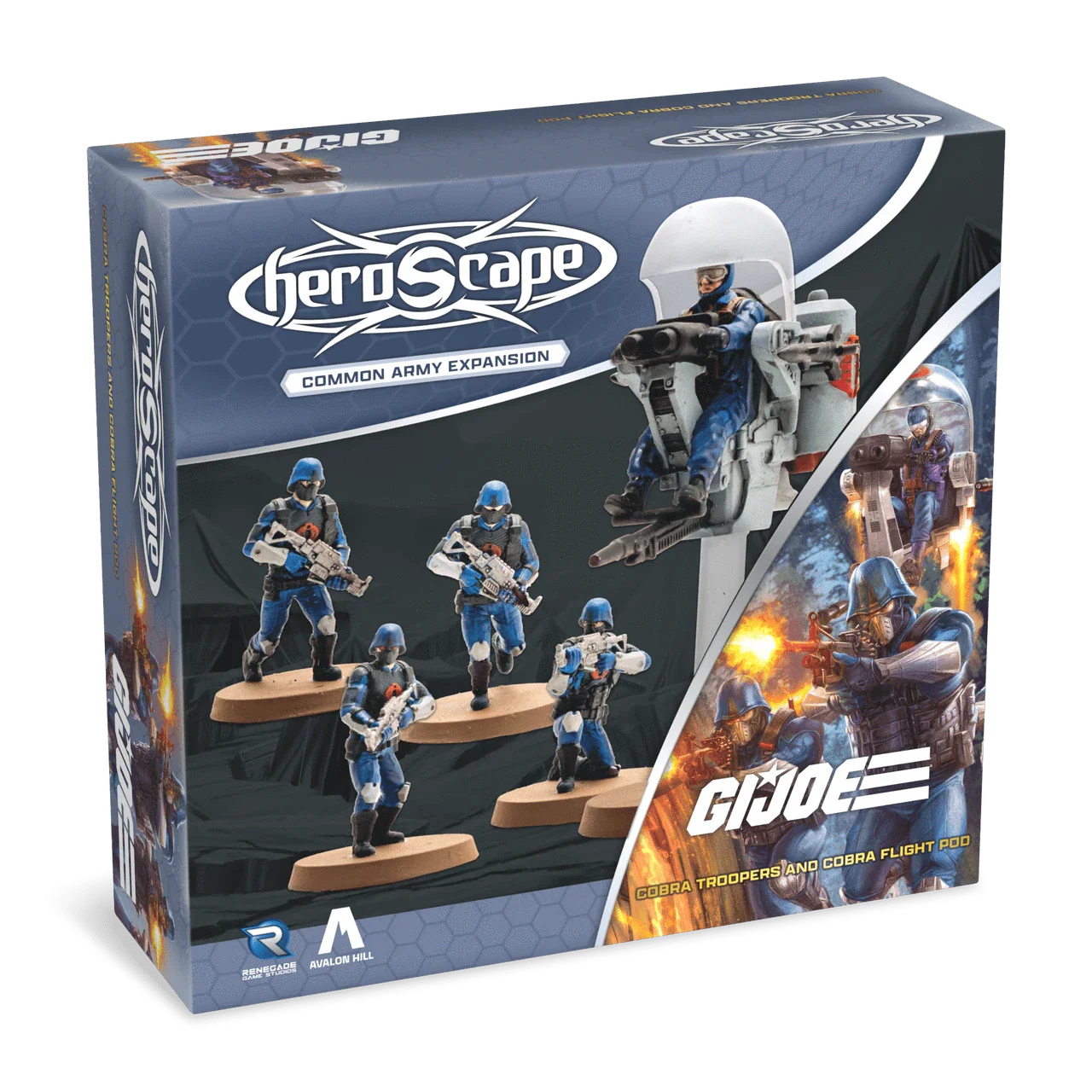 G.I. JOE Heroscape: COBRA Troopers & COBRA Flight Pod Common Army Expansion [Unpainted Edition]