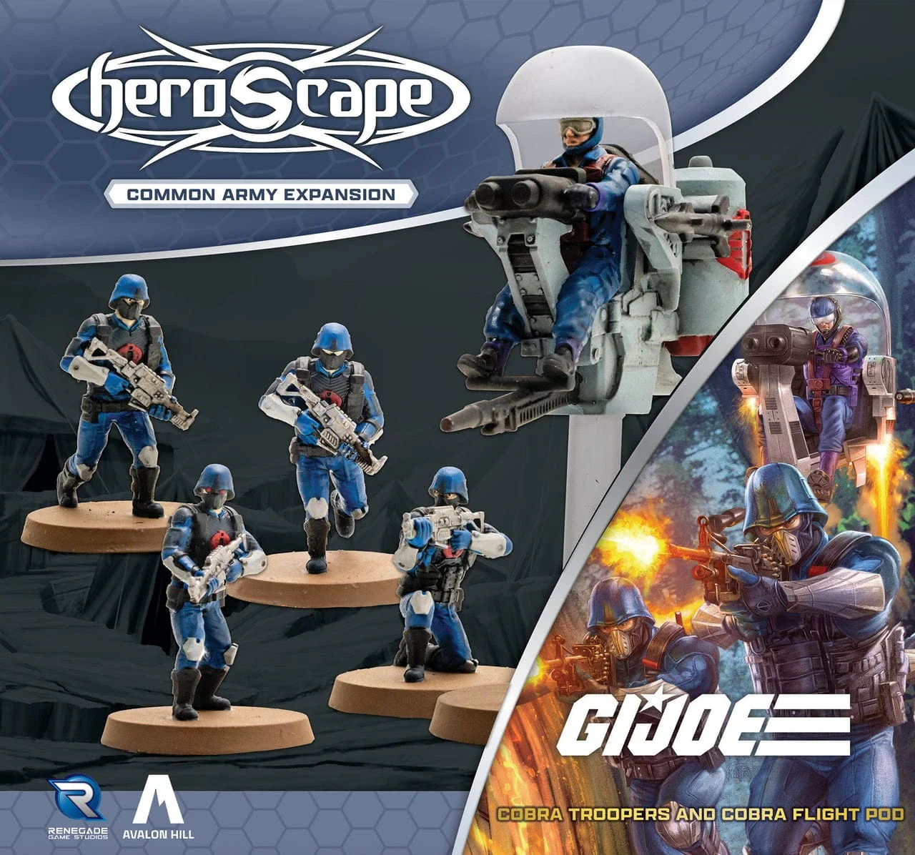 G.I. JOE Heroscape: COBRA Troopers & COBRA Flight Pod Common Army Expansion [Unpainted Edition] - Image 2