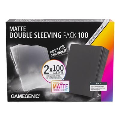Gamegenic: Double Sleeving Pack - Matte Black 100ct