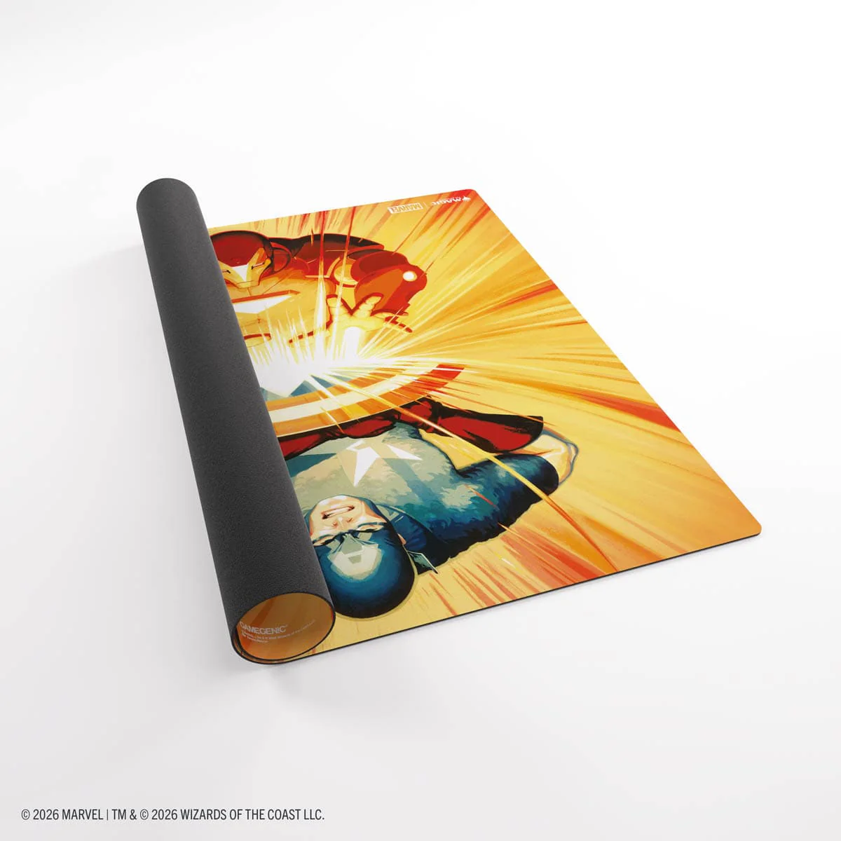 Gamegenic:Prime 2-Player Playmat - Magic: The Gathering | Marvel Super Heroes  - Iron Man/Captain America (Pre-Order) - Image 2