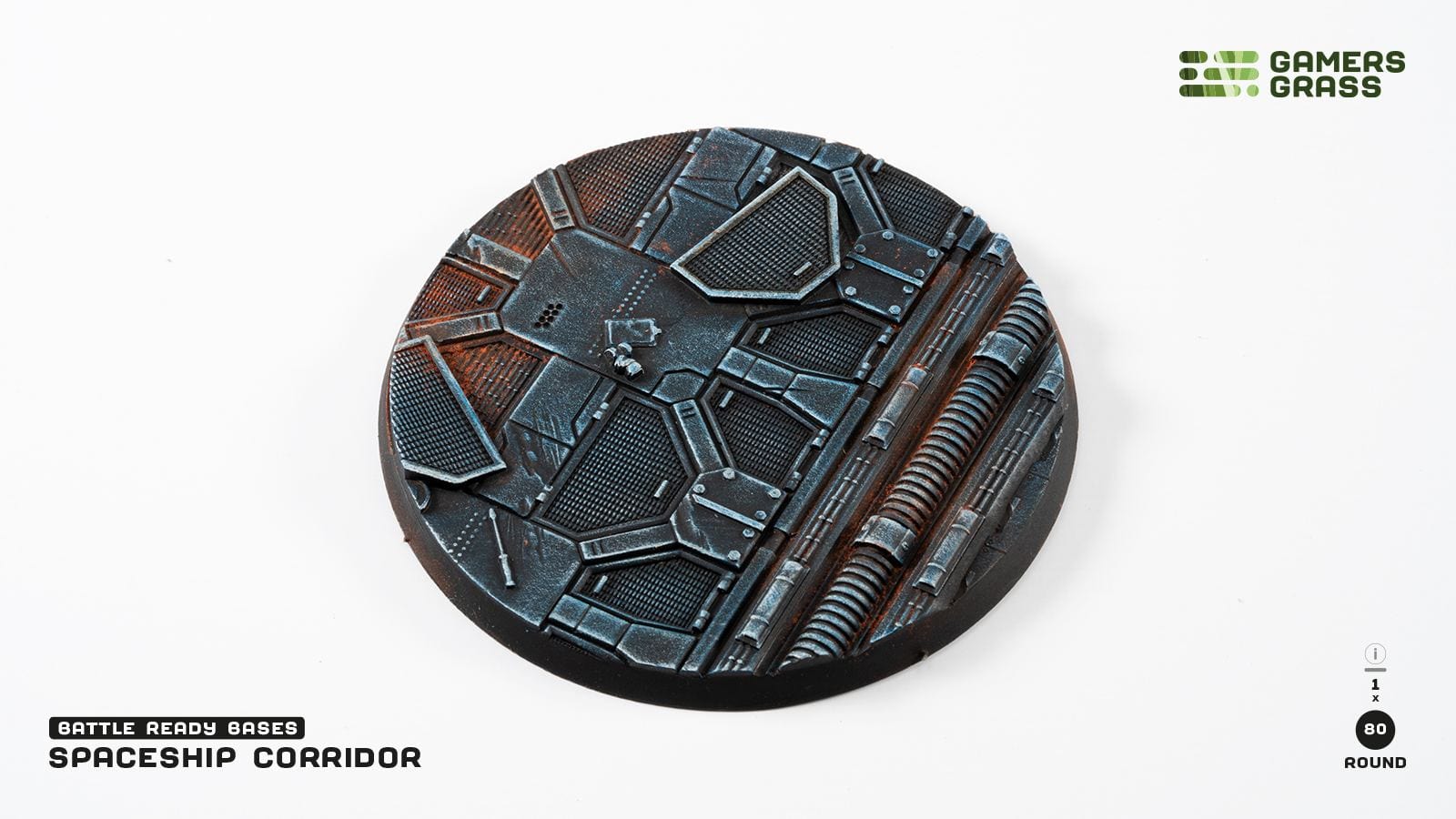 GamersGrass: Spaceship Corridor Bases, Round 80mm (x1)