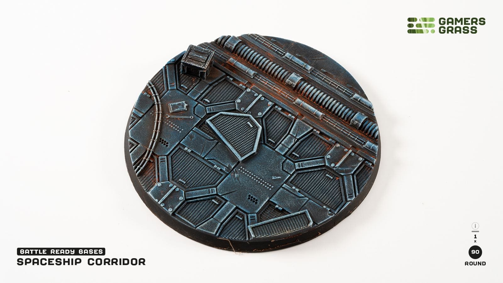 GamersGrass: Spaceship Corridor Bases, Round 90mm (x1)