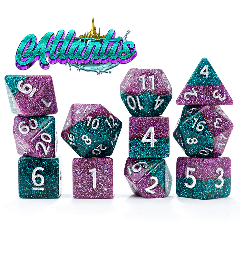 Gate Keeper Games 11 Die Set: Glitter Bomb - Atlantis