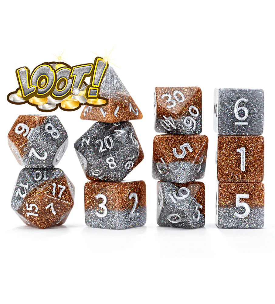 Gate Keeper Games 11 Die Set: Glitter Bomb - Loot!