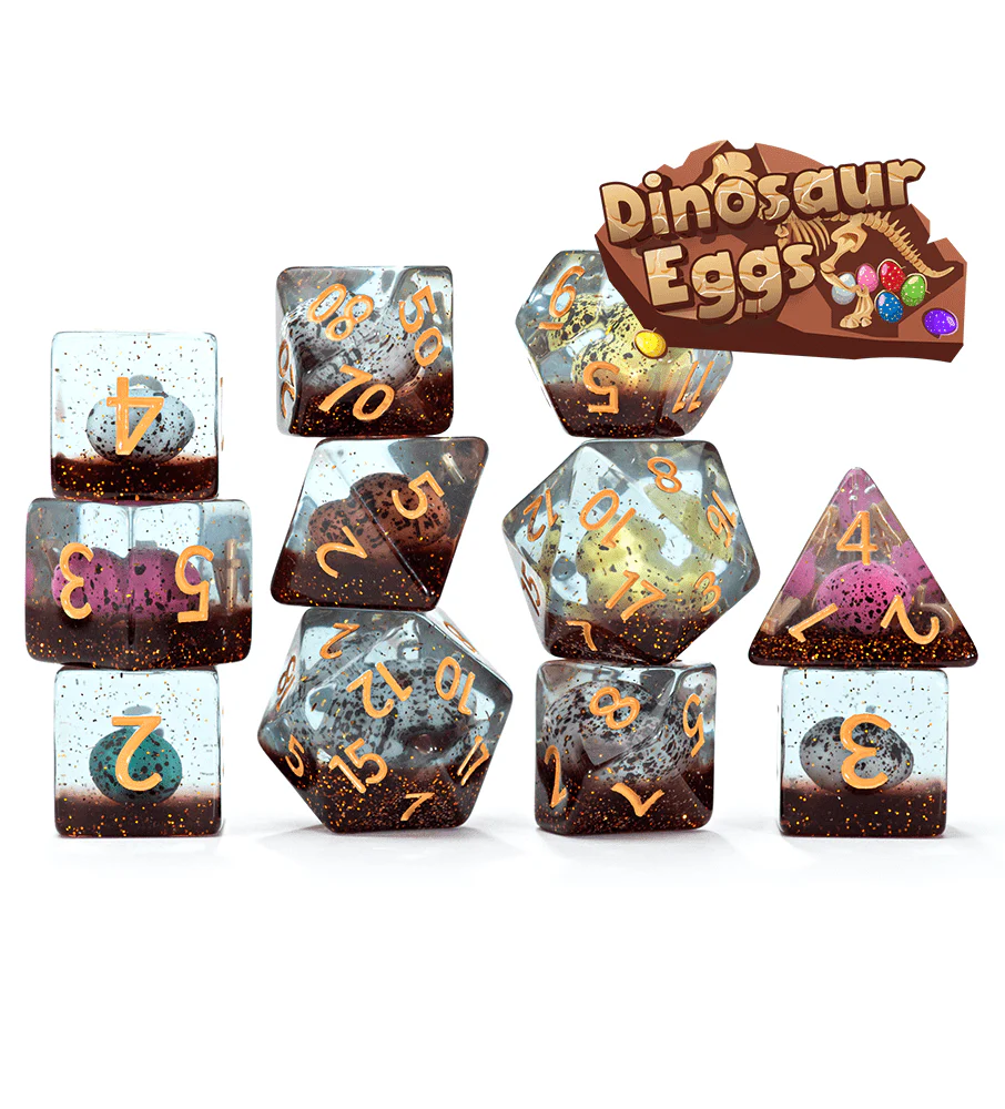 Gate Keeper Games 11 Die Set: Inclusion Dice - Dinosaur Eggs