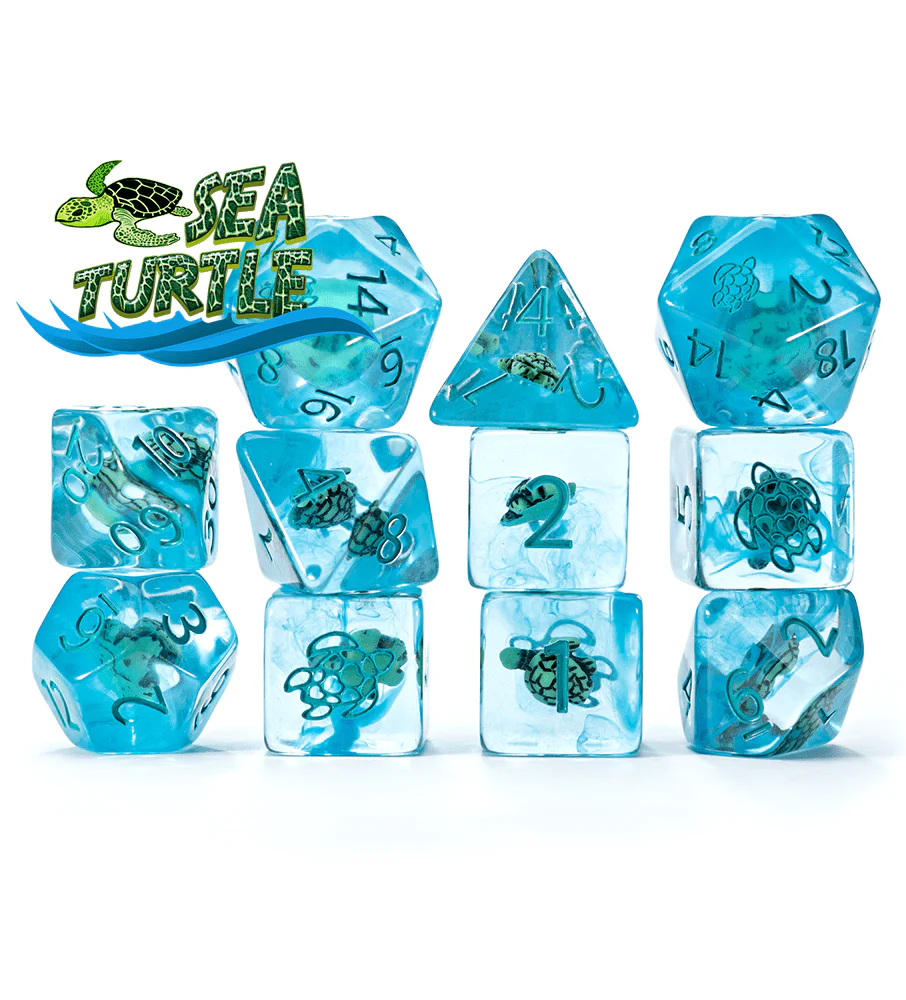 Gate Keeper Games 11 Die Set: Inclusion Dice - Sea Turtle