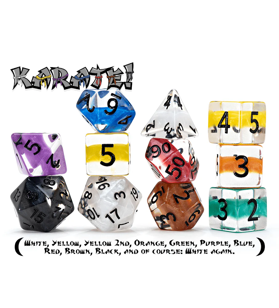 Gate Keeper Games 11 Die Set: Neutron Dice - Karate!