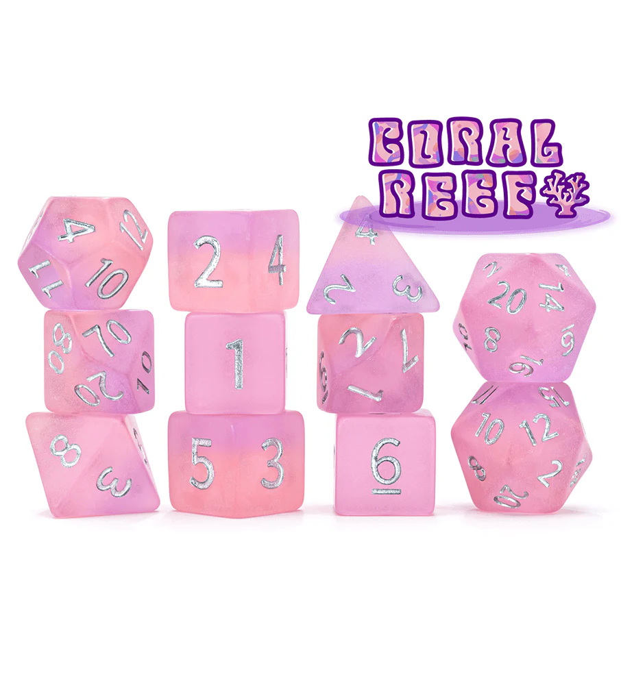 Gate Keeper Games 11 Die Set: Sea Glass - Coral Reef