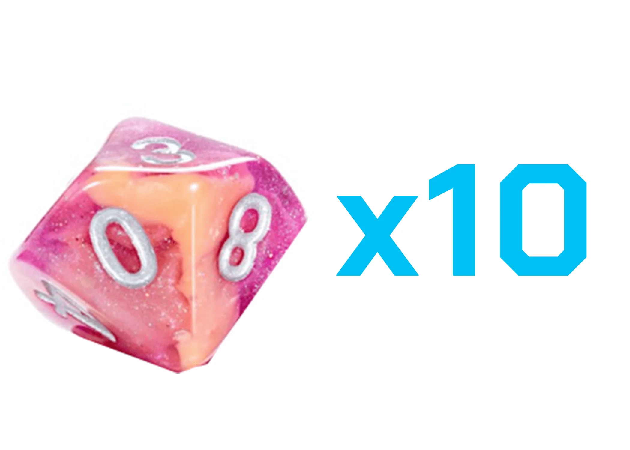 Gate Keeper Games 7 Die Set: Aether Dice - Raspberry and Cream